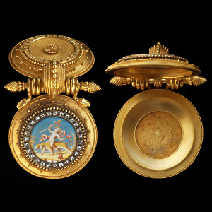 Pendant Locket in the Etruscan Style by EUGÈNE FONTENAY - Tadema Gallery